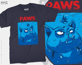 Paws Jaws Cat T-Shirt Cute Kitty Fish Parody Funny Pet Owner Shirt