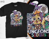 Dungeons and Sloths DnD Funny RPG Gamers Sloth Graphic Gaming T-Shirt