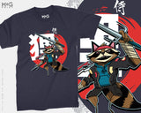 Japanese Raccoon Dog T-shirt Anime Samurai Ninja Avatar Otaku Tee