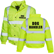 Dog Handler High Visibility Jacket Reflective Bomber Workwear Jacket