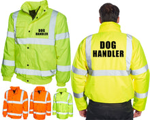 Dog Handler High Visibility Jacket Reflective Bomber Workwear Jacket