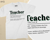 Teacher Definition T-shirt New Tutor Tee Educator Appreciation Gifts