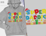 Super Daddio Hoodie Best Dad Ever Funny Father's Day Game Jumper Gift