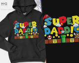 Super Daddio Hoodie Best Dad Ever Funny Father's Day Game Jumper Gift