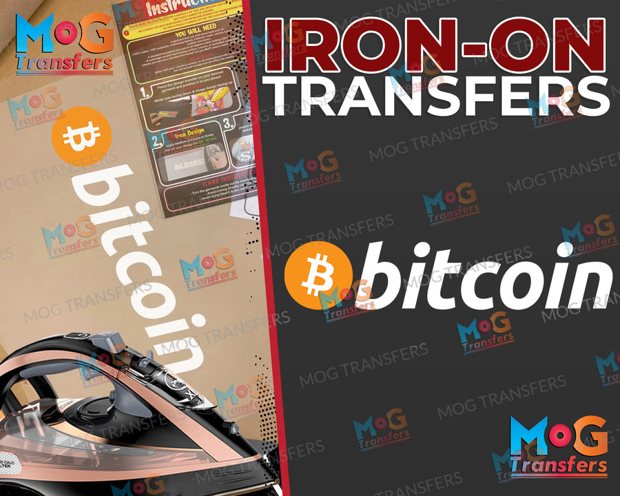 Bitcoin Logo Iron-On Transfer T-Shirt Patch HODL Gifts for BTC Traders