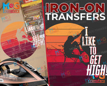 I Like to Get High Iron-On Transfer Patch Rock Climbing Hikers Gifts