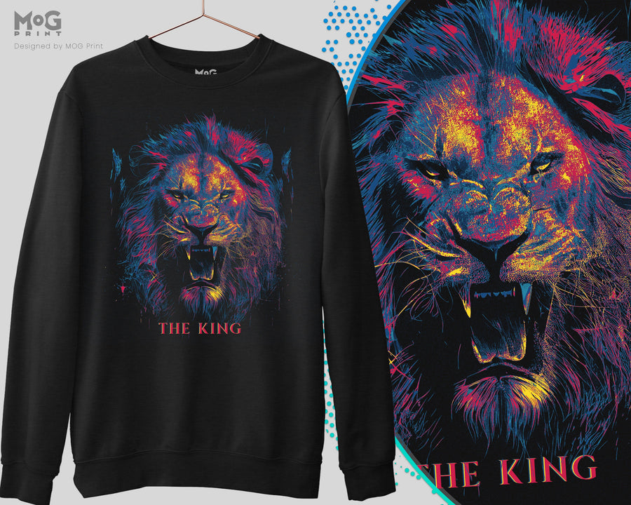 Majestic Lion Sweatshirt King of the Jungle Top Wild Animal Lover Gift