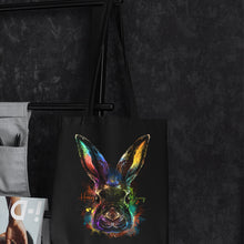 Cute Bunny Face Watercolor Tote Bag Canvas Purse for Rabbit Pet Lovers