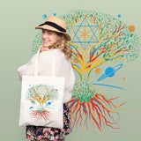 Tree of Life Tote Meditation Yoga Spiritual Mandala Psychedelic Art