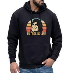 Futbol Is Life Hoodie Retro Vintage Footballer Soccer Gift Unisex Football jumper