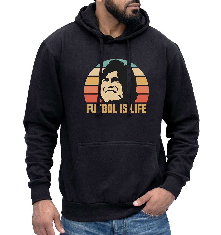 Futbol Is Life Hoodie Retro Vintage Footballer Soccer Gift Unisex Football jumper