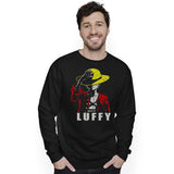 One Piece Luffy LEGEND Anime Sweatshirt Straw Hat Pirate Japanese Manga Jumper