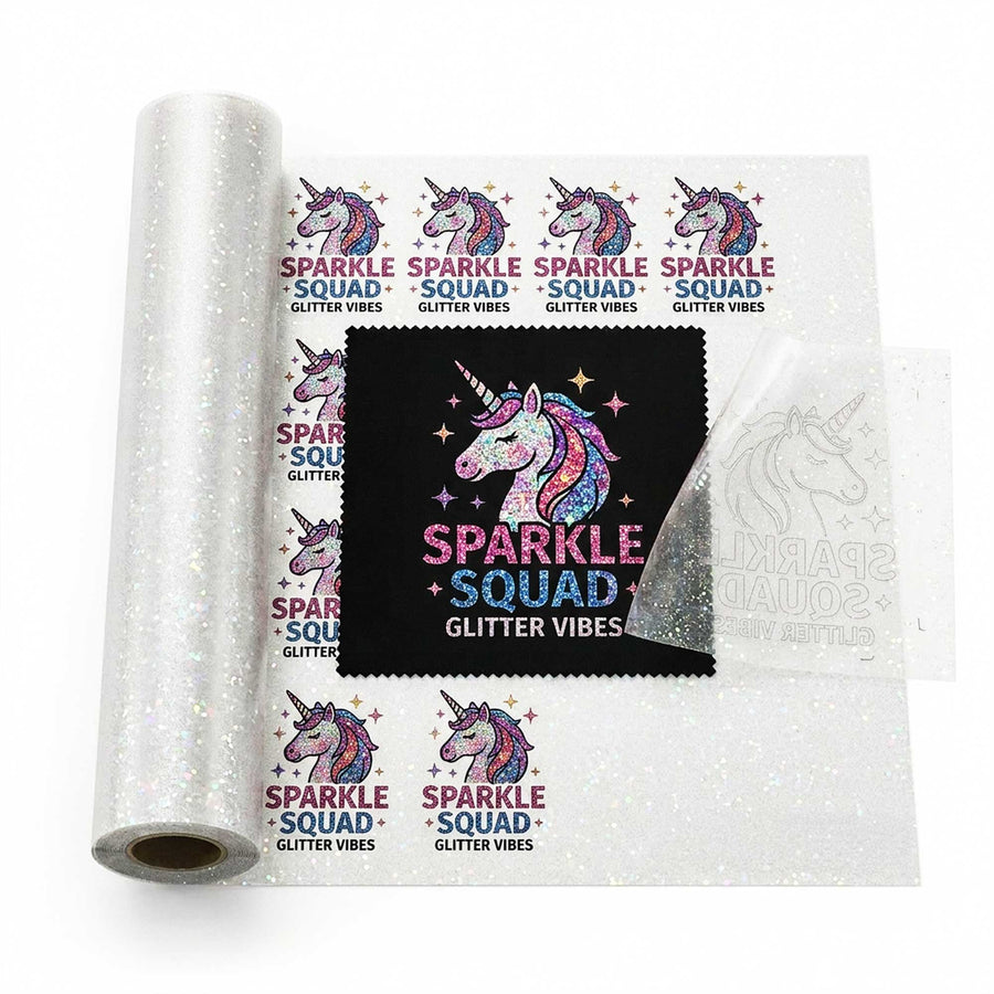 Custom Glitter Gang Sheet DTF 100 x 56cm Hot Peel Metre Transfers
