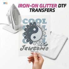 Personalised Glitter Iron On DTF Sparkling Cold Peel Heat Transfers