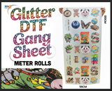 DTF Glitter Gang Sheet Transfers by Metre – Hot Peel (100 x 56cm)