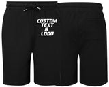 Men's Shorts Custom Text Logo - Personalised Name Photo For Sports Gym Wear