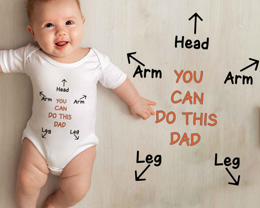 Funny You Can Do This Dad Joke Cute Baby Bodysuit Newborn Shower Romper