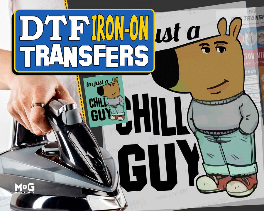 Hilarious I'm Just A Chill Guy Trendy Internet Meme Iron on Transfer for T-shirt