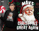 Funny Donald Trump Santa Hoody Ugly Christmas Joke Xmas Gift Hoodie