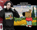 Chill Guy Meme Personalised Hoodie Custom Text Internet Dog Jumper