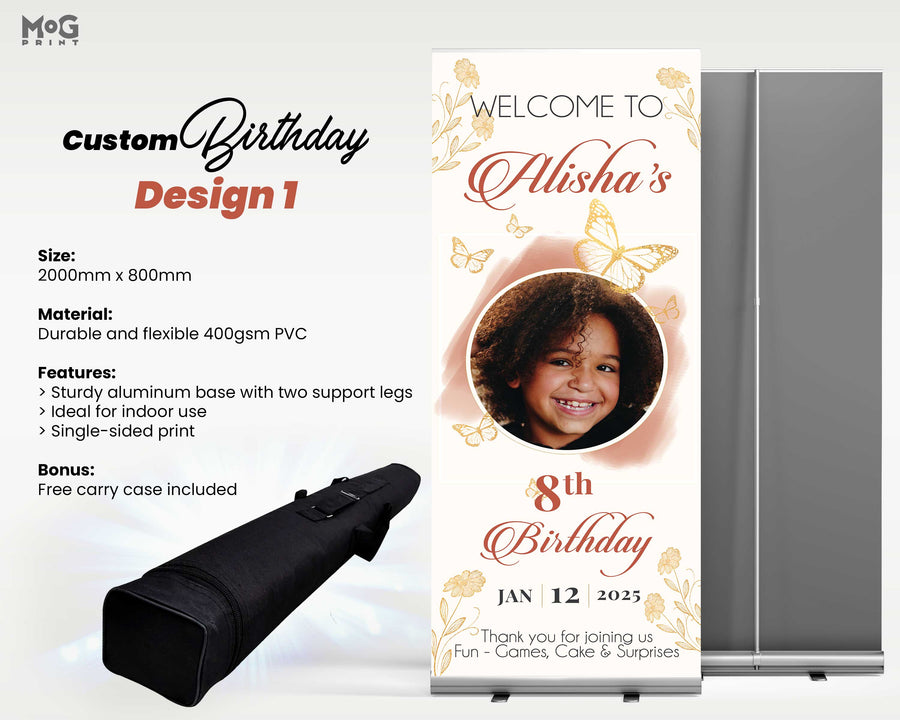 Kids Birthday Party Exhibition Display Stand Custom Roll-up  Banner