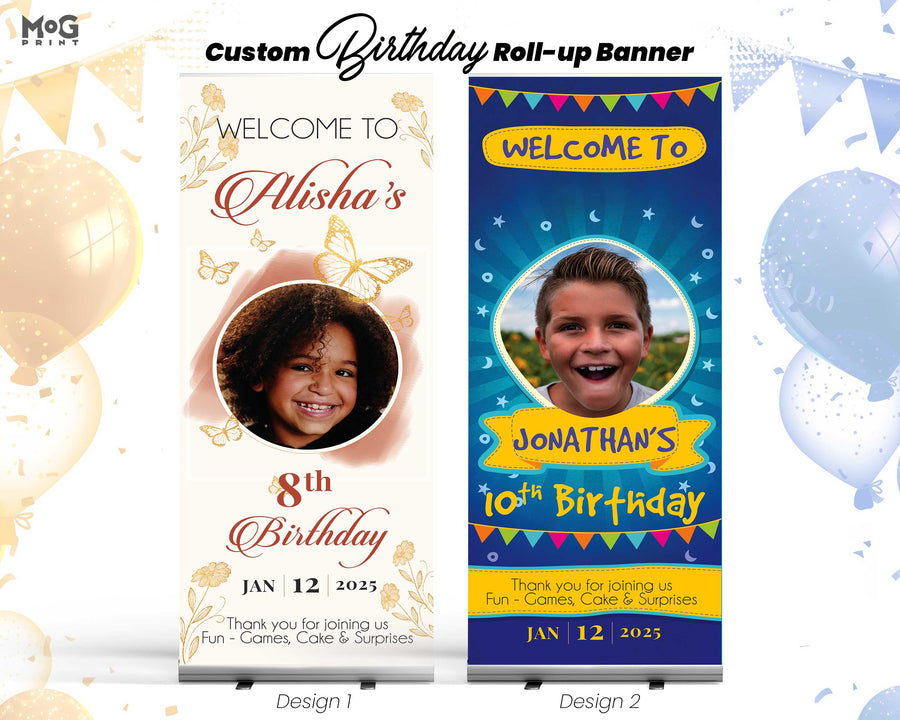Kids Birthday Party Exhibition Display Stand Custom Roll-up  Banner
