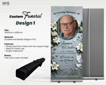Personalised Name Memorial Service Funeral Roll-up Banner Stand