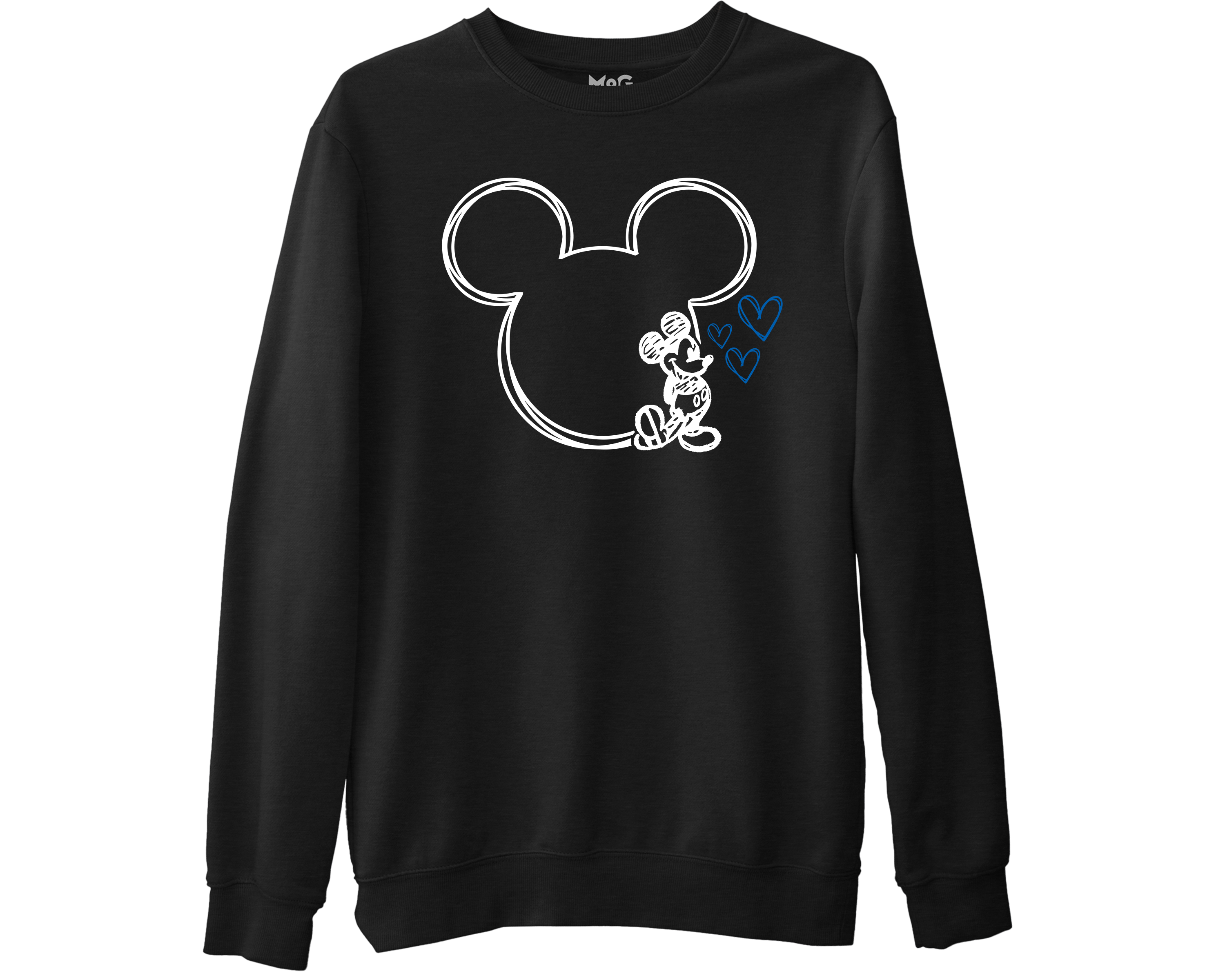 Minnie and Minnie Love Hearts Matching Couple Sweatshirt
