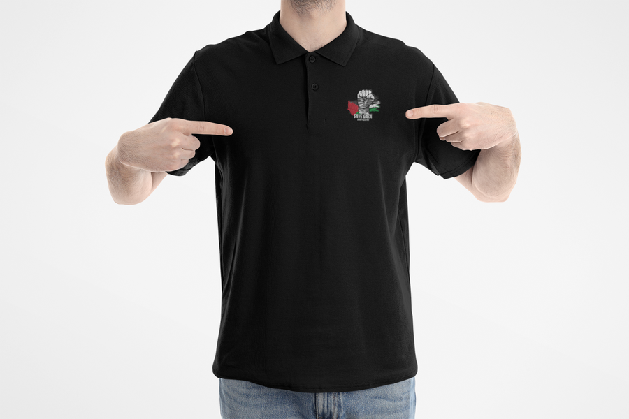 Save Gaza Save Palestine Polo Shirt Fist Of Unity Pro Palestinian Top