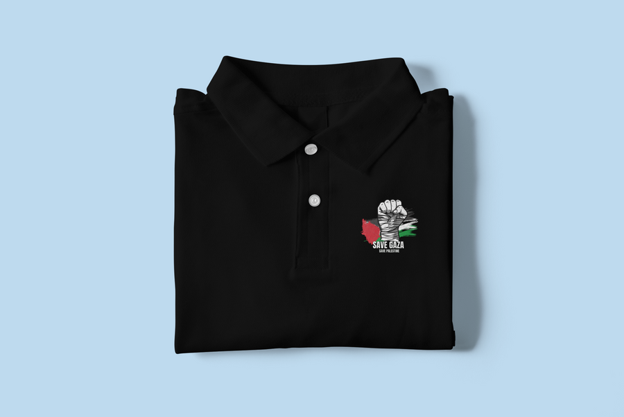 Save Gaza Save Palestine Polo Shirt Fist Of Unity Pro Palestinian Top