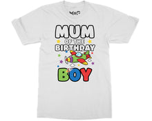 Dad Mum Birthday Boy Airplane T-shirt Matching Parents Couple Gift Tee