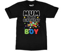 Dad Mum Birthday Boy Airplane T-shirt Matching Parents Couple Gift Tee