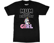Dad Mum of Birthday Girl T-shirt Unicorn Rainbow Matching Family Shirt