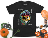 No Flesh No Brain No Pain Halloween T-shirt, Skull Carcass Birds Shirt, Halloween Gifts Scary Horror Graphic Halloween Shirt for Men Women