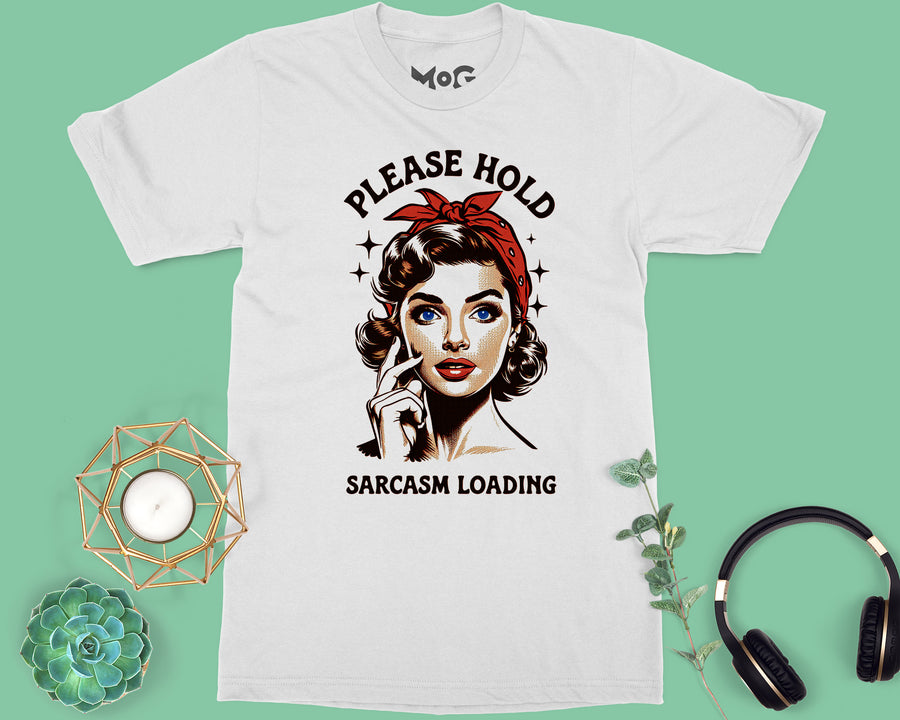Sarcasm Loading Retro 50s Woman T-shirt Witty Tee Funny Gifts for Her