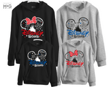 Mickey Minnie Disney Squad Hoodie Disneyland Paris Family Vacation Matching Jumpers Adult & Kids