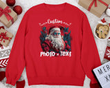 Personalised Christmas Celebration Photo Text Xmas Gift Sweatshirts