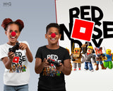 Red Nose Day 2026 Roblox T-shirt Gamer Parents Kids School Costume Top