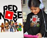 Red Nose Day 2026 Roblox Sweatshirt School Kids Adults Gamer Gift Top