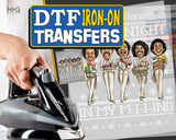 Funny Christmas Carol Silent Night Ugly Xmas Iron On Transfer for T-shirt