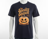 Spooky Halloween Season Tee, Happy Pumpkin Face Shirt, Unisex Scary Fall Outfit, Funny Kids Adults Costume Tee for Parties & Trick-or-Treat