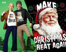 Make Christmas Great Again Santa Donald Trump Funny Slogan Xmas Joke Sweater
