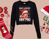 Merry Swiftmas Crop Sweatshirt Taylor Swift Fan Jumper Christmas Gifts