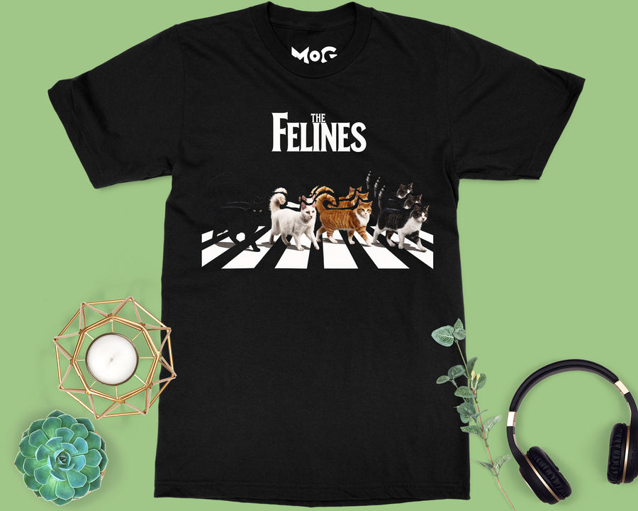 The Felines T-shirt Music Band Parody Shirt Gift Tee for Music Lovers