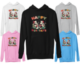 Mickey & Minnie Happy Holidays Hoodie Christmas Disney Hoody Xmas Gift