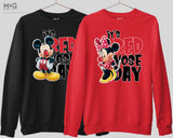 Red Nose Day Mickey Minnie Sweatshirt Disney Students School Event Top