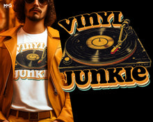 Retro T-shirt with Vinyl DJ Turntable Music Lover Gift Tee for Him Her