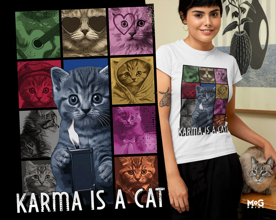 Karma is a Cat T-shirt Swift Music Shirt Funny Gift for Feline Lovers