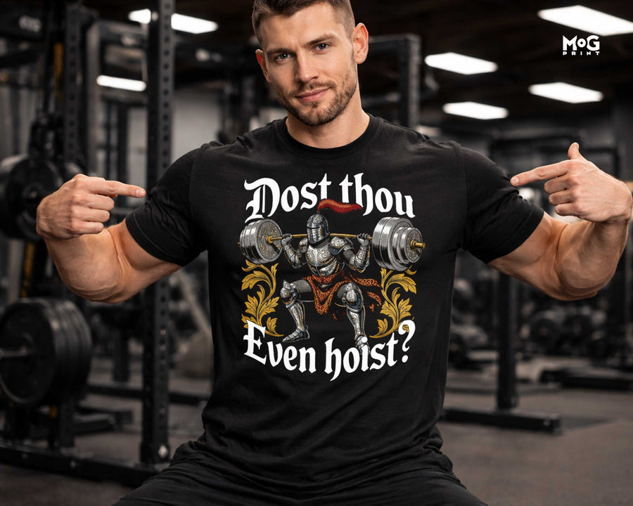 Castle Knight Workout T-shirt Lifting Meme Fitness Joke Gym Fans Tee