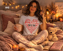 Mum Heart T-shirt Inspirational Mom Life Shirt Mother's Day Gift Tee